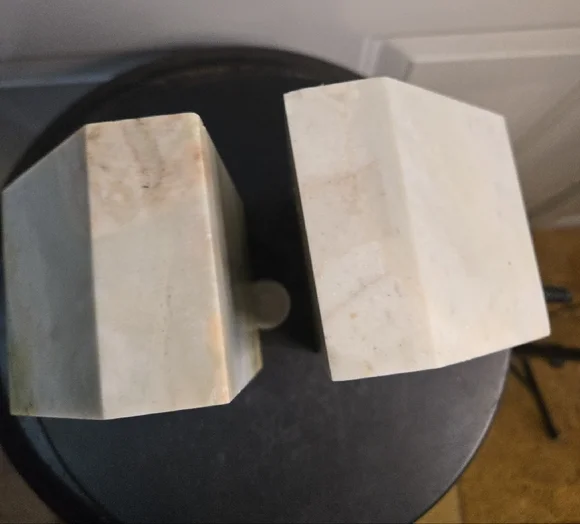 Light Green Marble Alabaster Bookends